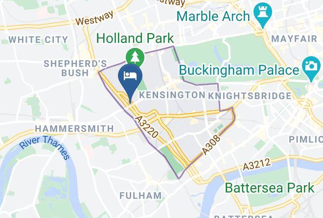 London - Kensington High Street Luxury Maps