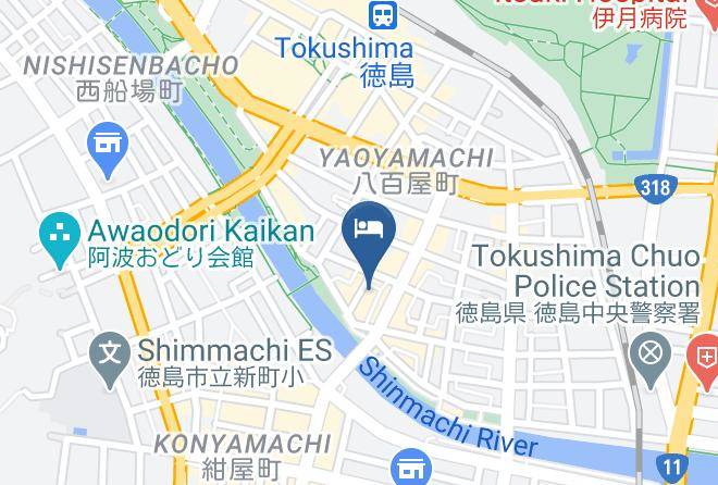 Tokushima City - Kenzan Hotel Maps