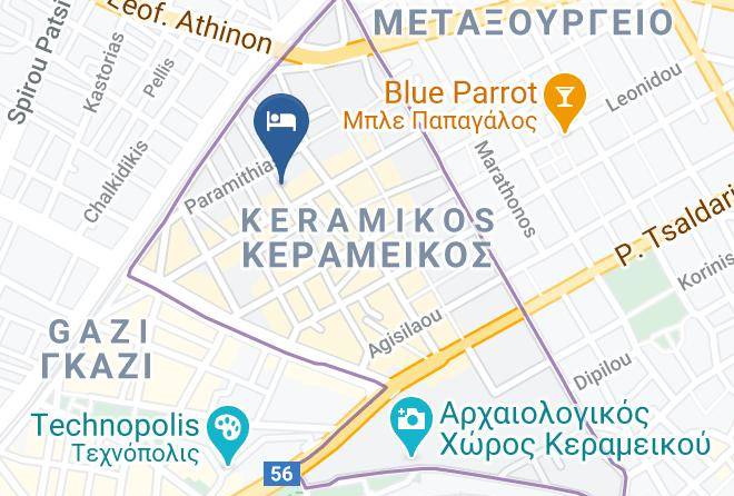 Central Athens - Keramos Athens Life Tasting Residence Maps