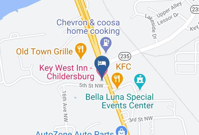 Talladega - Key West Inn Childersburg Maps