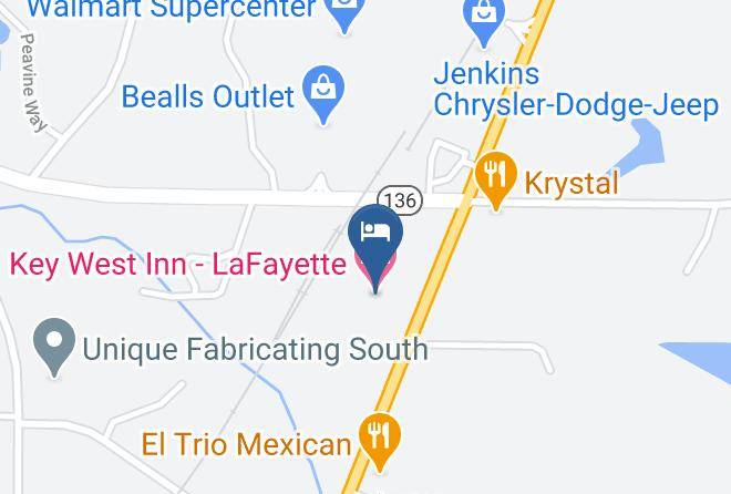 Key West Inn Lafayette Map