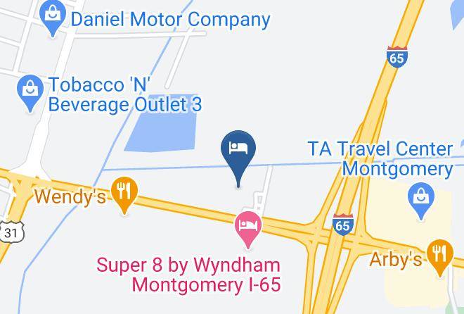 Key West Inn Montgomery Map