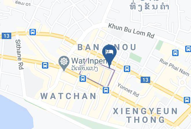 Vientiane - Khampian Hotel Maps