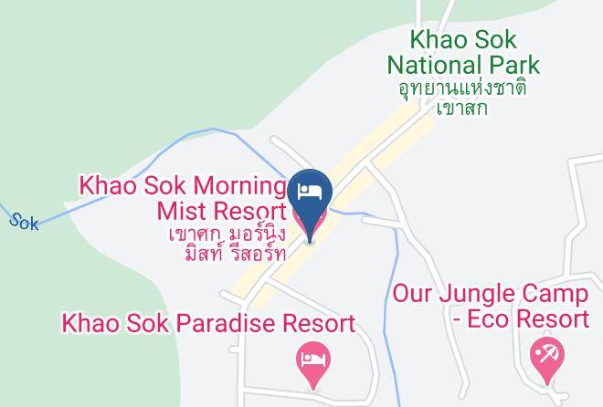 Amphoe Phanom - Khao Sok Morning Mist Resort Maps