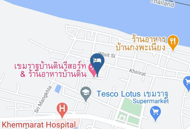 Amphoe Khemmarat - Khemmarat Baandin Resort Maps