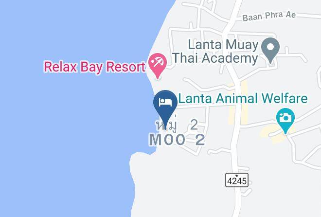 Amphoe Ko Lanta - Kho Lanta Relax Beach Bungalows Maps