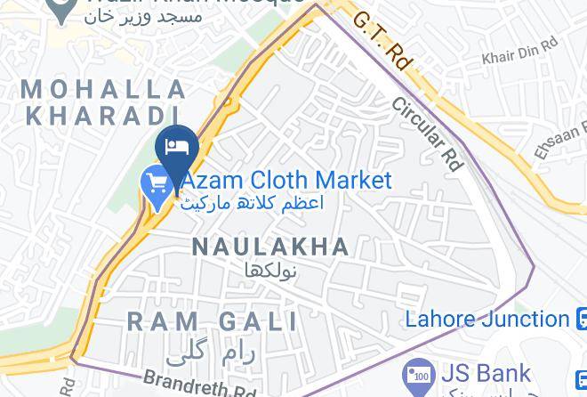 Islamabad - Khyber Hotel Lahore Maps