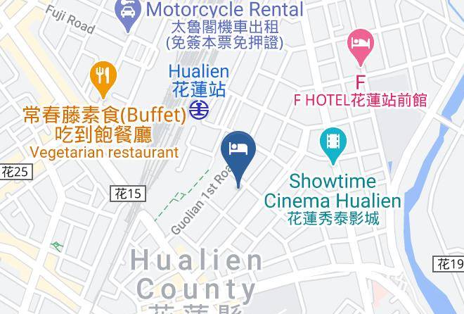 Kid Kid Hualien Hostel Mapa - Taiwan - Hualiennty
