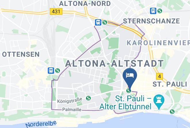 Stadt Hamburg - Kiezbude Hotel Maps