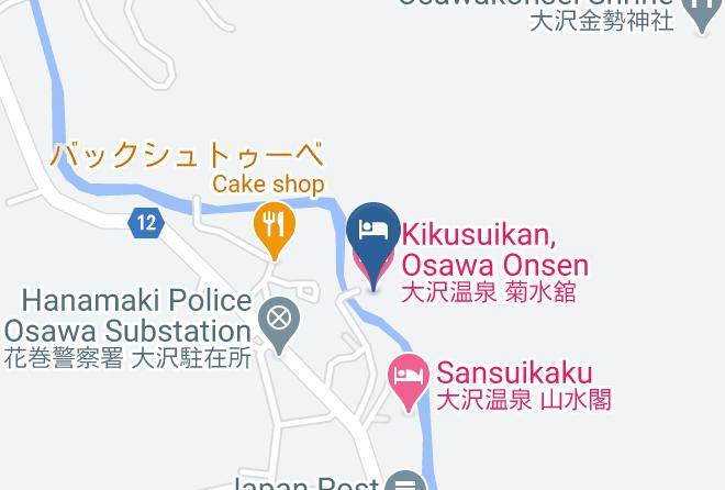 Hanamaki City - Kikusuikan Osawa Onsen Maps