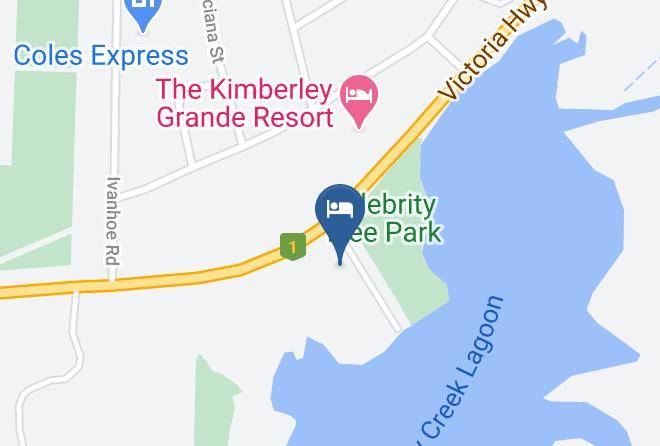Wyndham East Kimberley - Kimberleyland Waterfront Holiday Park Kununurra Accommodation Maps