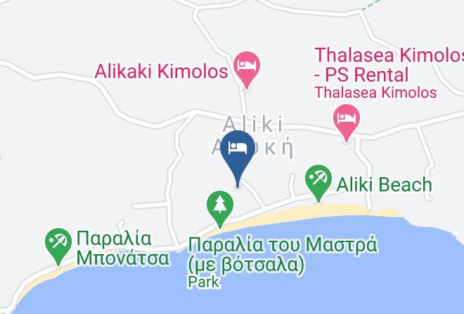 Milos - Kimolos Aliki Beach Maps