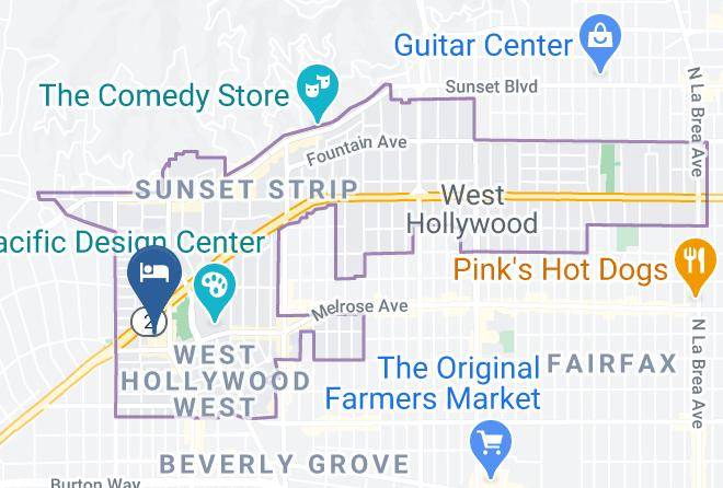 Los Angeles - Kimpton La Peer Hotel Maps