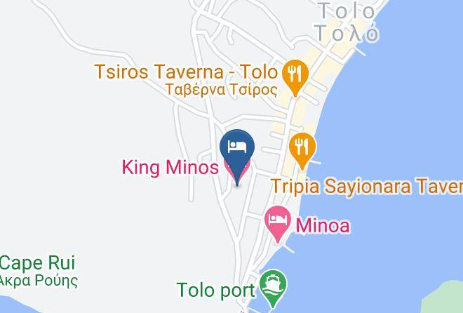 Argolis - King Minos Hotel Maps