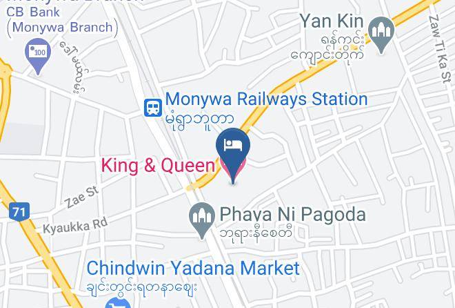 Monywa - King & Queen Hotel Maps
