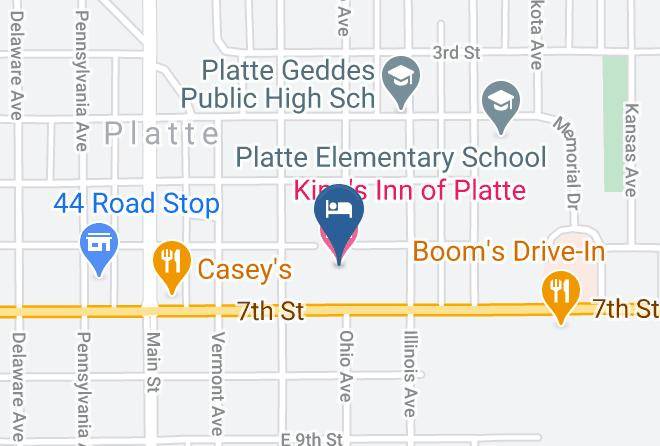 King's Inn Of Platte Map