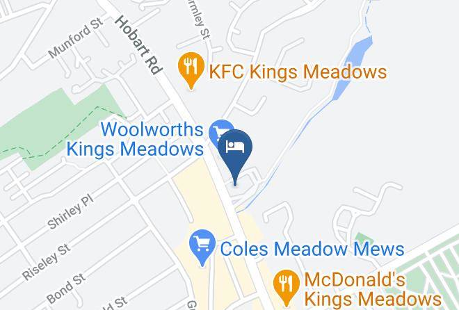 Kings Meadows Hotel Bar Bistro Gaming & Accommodation Map