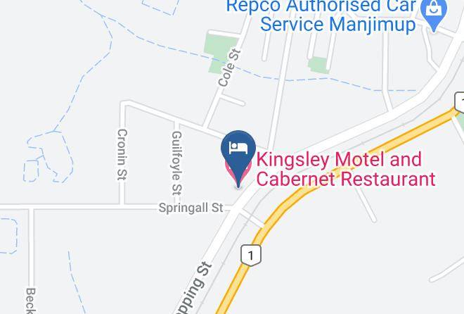 Manjimup - Kingsley Motel And Cabernet Restaurant Maps