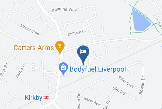 Knowsley - Kirkby Park Bed And Breakfast Maps