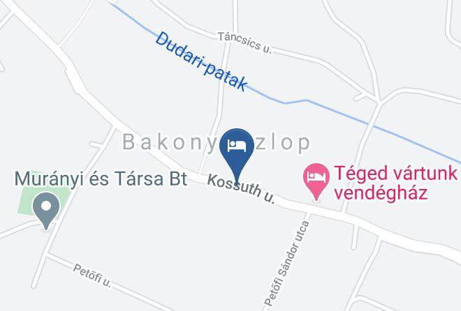 Bakonyoszlop - Kiskucko Vendeghaz Maps