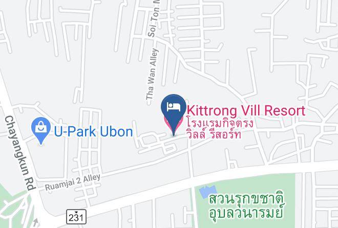 Amphoe Mueang Ubon Ratchathani - Kittrong Vill Resort Maps