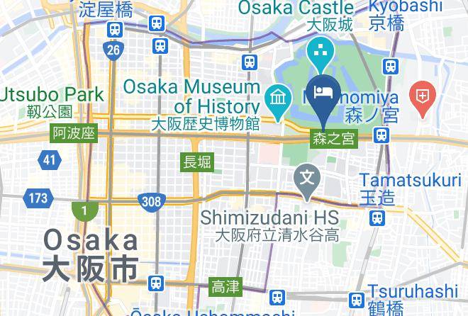Osaka City Chuo Ward - Kkr Hotel Osaka Maps
