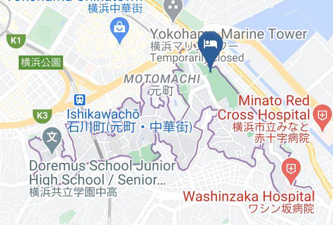 Yokohama City Naka Ward - Kkr Port Hill Yokohama Maps