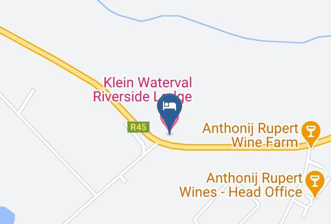 Cape Winelands - Klein Waterval Riverside Lodge Maps