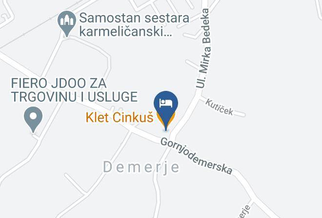 Zagreb - Klet Cinkus Maps