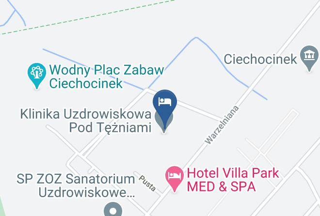 Klinika Uzdrowiskowa Pod Tezniami Map