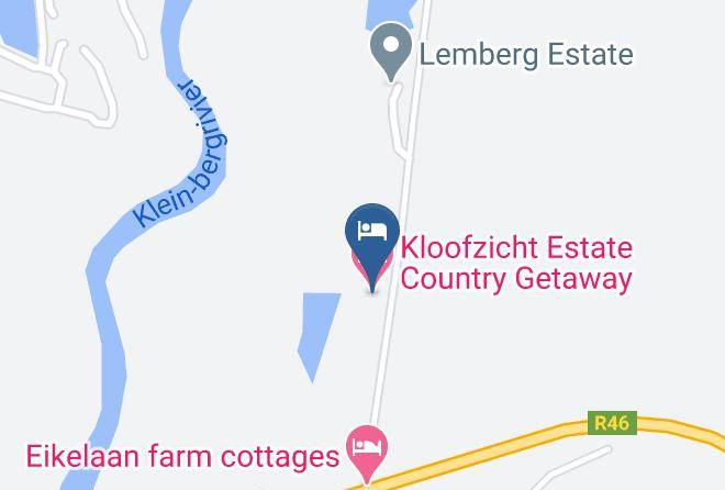Cape Winelands - Kloofzicht Estate Country Getaway Maps