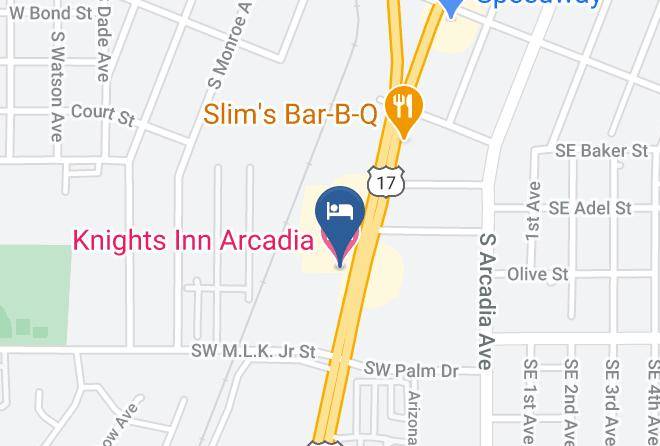 Knights Inn Arcadia Map