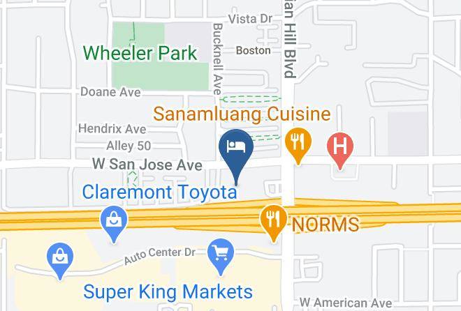 Los Angeles - Knights Inn Claremont Maps