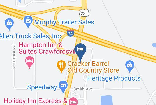 Knights Inn Crawfordsville Map
