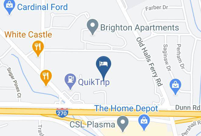 St Louis - Knights Inn Ferguson Maps