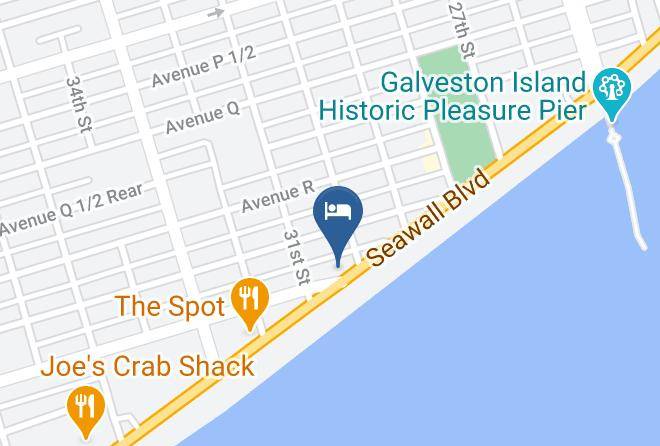 Knights Inn Galveston Map