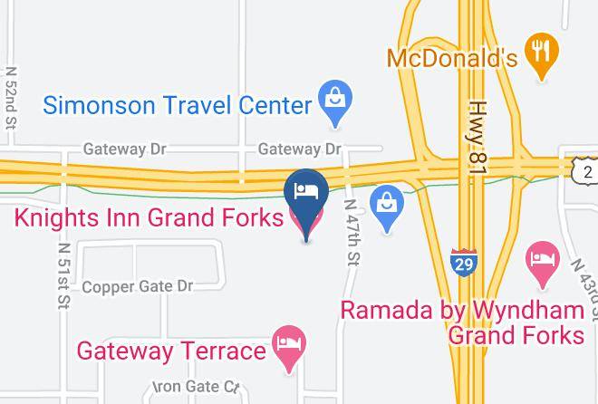 Grand Forks - Knights Inn Grand Forks Maps