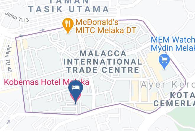 Melaka Tengah - Kobemas Hotel Melaka Maps