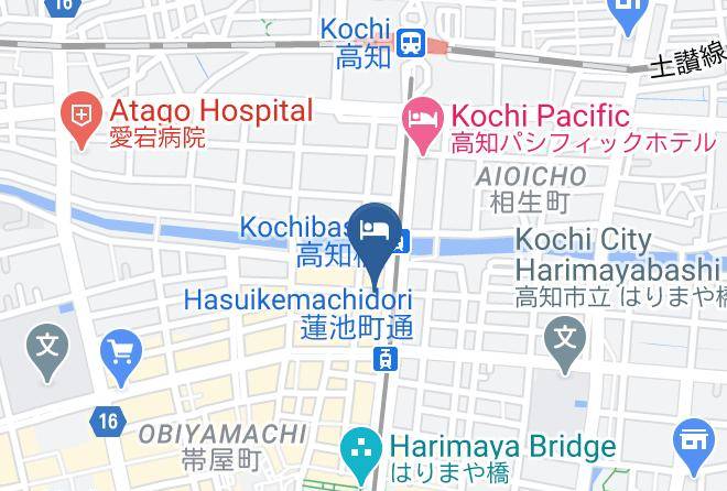 Kochi City - Kochi Green Hotel Harimayabashi Maps