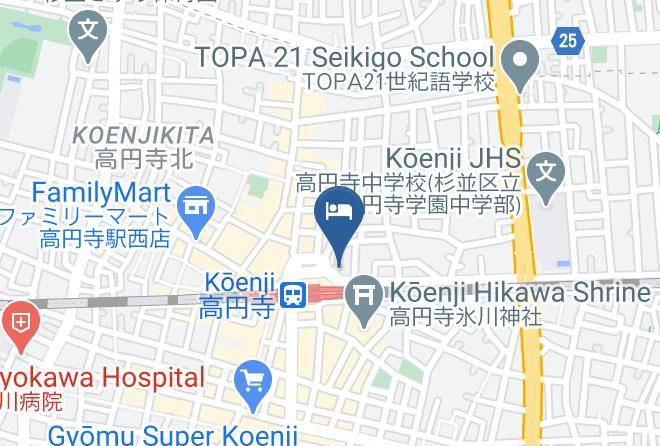 Suginami Ward - Hotel Ark Tower Koenji Maps