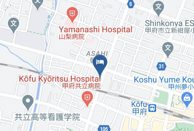 Kofu City - Kofu Prince Hotel Asahikan Maps