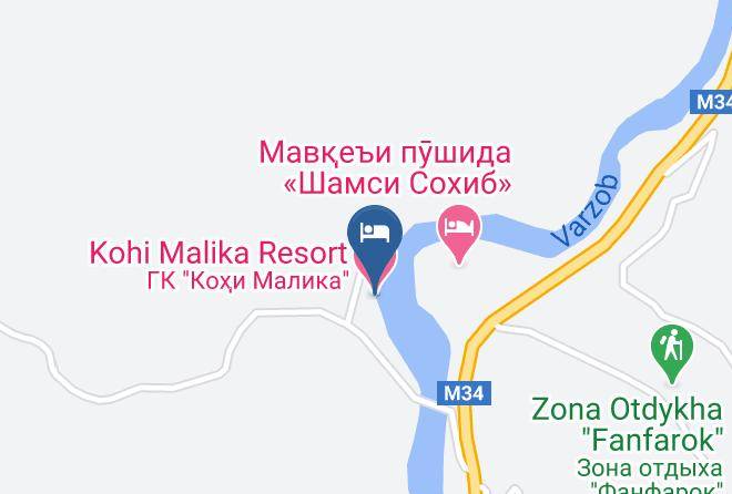 Varzobqala - Kohi Malika Resort Maps