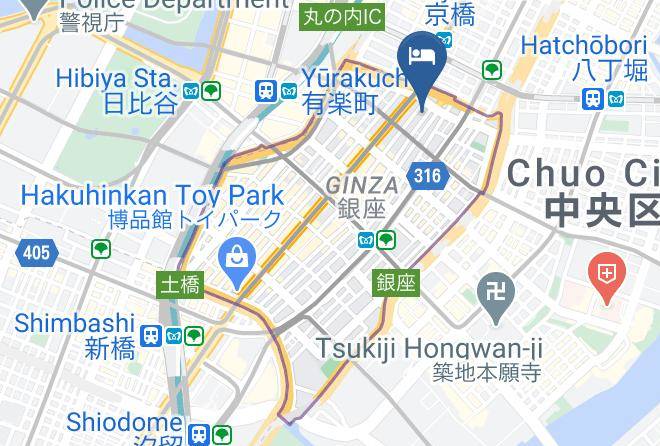 Koko Hotel Ginza 1chome Map