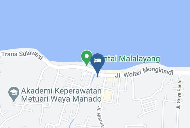 Kota Manado - Kolongan Beach Hotel Maps