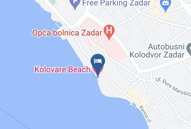 Zadar - Kolovare Beach Maps