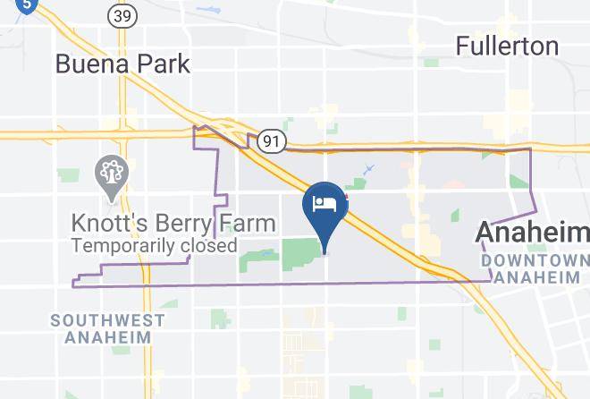 Orange - Kona Inn Motel Anaheim Maps
