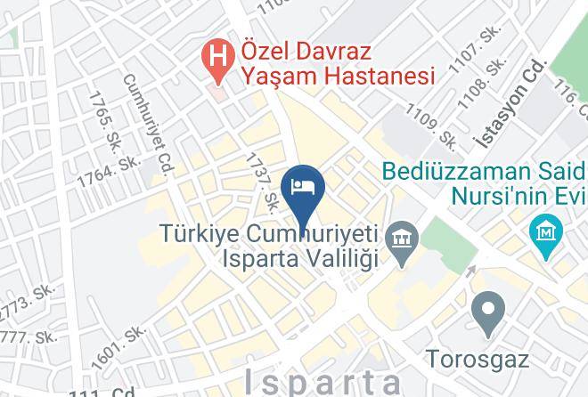 Isparta Pasa Mehmet - Konak Otel Isparta Maps