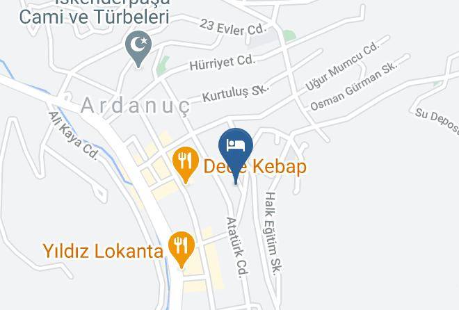 Ardanuc - Konyon Otel Restorant Maps