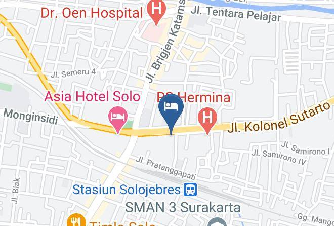 Surakarta - Koolkost Female Syariah Near Rsud Dr Moewardi Solo Maps