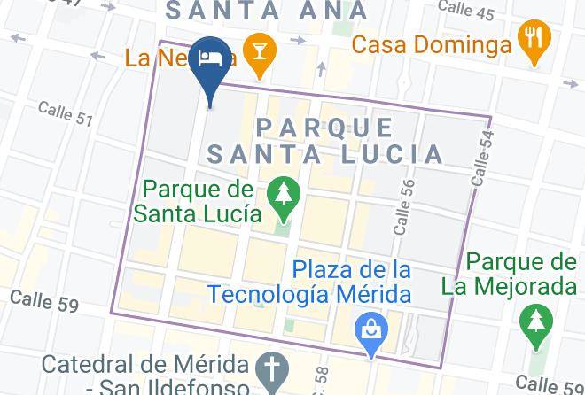 Merida - Koox Casona De Las 3 Marias Boutique Hotel Maps